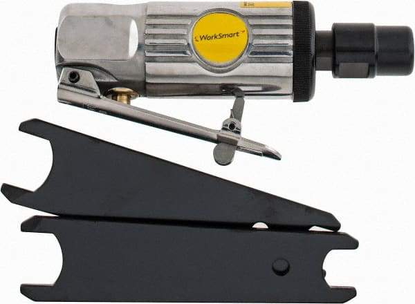 Value Collection - 1/4" Collet, Straight Handle, Air Straight Die Grinder - 25,000 RPM, Front Exhaust, 4 CFM, 0.3 hp, 90 psi, 1/4 NPT Inlet - Industrial Tool & Supply