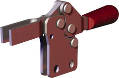 De-Sta-Co - 151 Lb Holding Capacity, Horizontal Handle, Manual Hold Down Toggle Clamp - 60° Handle Movement, 90° Bar Opening, U-Bar, Flanged Base, Carbon Steel - Industrial Tool & Supply