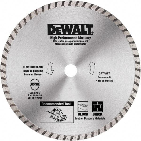 DeWALT - 7" Diam, 5/8 & 7/8" Arbor Hole Diam, Wet & Dry Cut Saw Blade - Diamond Matrix, Standard Round Arbor - Industrial Tool & Supply
