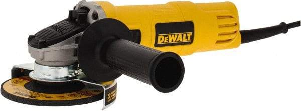 DeWALT - 4-1/2" Wheel Diam, 12,000 RPM, Corded Angle & Disc Grinder - 5/8-11 Spindle, 120 Volts, 7 Amps - Industrial Tool & Supply