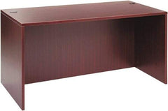 ALERA - Woodgrain Laminate Desk Shell - 59-1/8" Wide x 29-1/2" Deep x 29-5/8" High, Mahogany - Industrial Tool & Supply