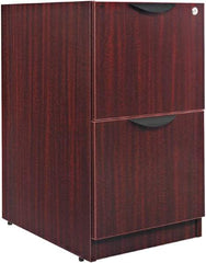 ALERA - 15-5/8" Wide x 28-1/2" High x 28-1/2" Deep, 2 Drawer Full Pedestal - Woodgrain Laminate, Mahogany - Industrial Tool & Supply