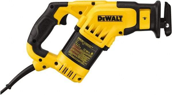 DeWALT - 2,800 Strokes per Minute, 1-1/8 Inch Stroke Length, Electric Reciprocating Saw - 120 Volts, 15 Amps - Industrial Tool & Supply