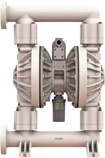 Versa-Matic - 2" NPT, Air Operated Diaphragm Pump - Santoprene Diaphragm, Polypropylene Housing - Industrial Tool & Supply