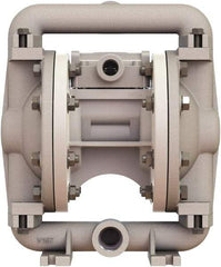 Versa-Matic - 1/2" NPT, Air Operated Diaphragm Pump - PTFE Diaphragm, Stainless Steel Housing - Industrial Tool & Supply