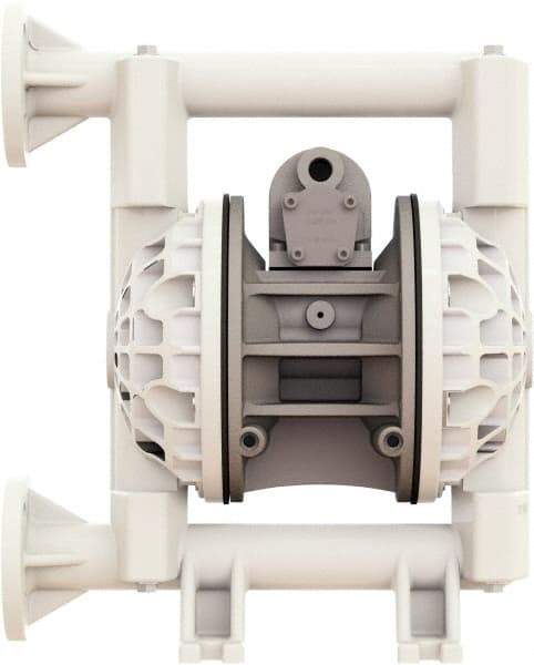 Versa-Matic - 1" NPT, Air Operated Diaphragm Pump - Santoprene Diaphragm, Polypropylene Housing - Industrial Tool & Supply