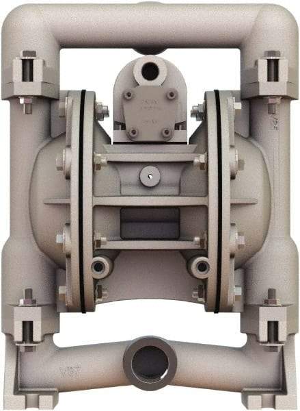 Versa-Matic - 1" NPT, Air Operated Diaphragm Pump - PTFE Diaphragm, Aluminum Housing - Industrial Tool & Supply