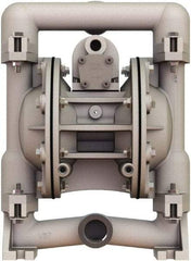 Versa-Matic - 1" NPT, Air Operated Diaphragm Pump - Santoprene Diaphragm, Aluminum Housing - Industrial Tool & Supply