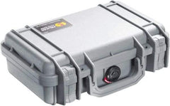 Pelican Products, Inc. - 8-11/32" Wide x 3-25/32" High, Clamshell Hard Case - Silver, Polyethylene - Industrial Tool & Supply