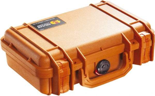 Pelican Products, Inc. - 8-11/32" Wide x 3-25/32" High, Clamshell Hard Case - Orange, Polyethylene - Industrial Tool & Supply