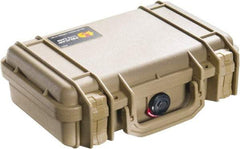 Pelican Products, Inc. - 8-11/32" Wide x 3-25/32" High, Clamshell Hard Case - Tan, Polyethylene - Industrial Tool & Supply