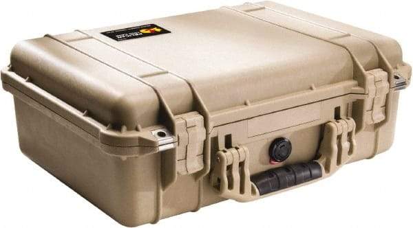Pelican Products, Inc. - 14-1/16" Wide x 6-15/16" High, Clamshell Hard Case - Tan, Polyethylene - Industrial Tool & Supply