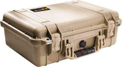 Pelican Products, Inc. - 14-1/16" Wide x 6-15/16" High, Clamshell Hard Case - Tan, Polyethylene - Industrial Tool & Supply