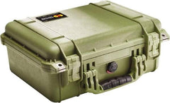 Pelican Products, Inc. - 13" Wide x 6-53/64" High, Clamshell Hard Case - Olive, Polyethylene - Industrial Tool & Supply