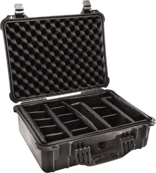Pelican Products, Inc. - 15-49/64" Wide x 7-13/32" High, Clamshell Hard Case - Black, Polyethylene - Industrial Tool & Supply