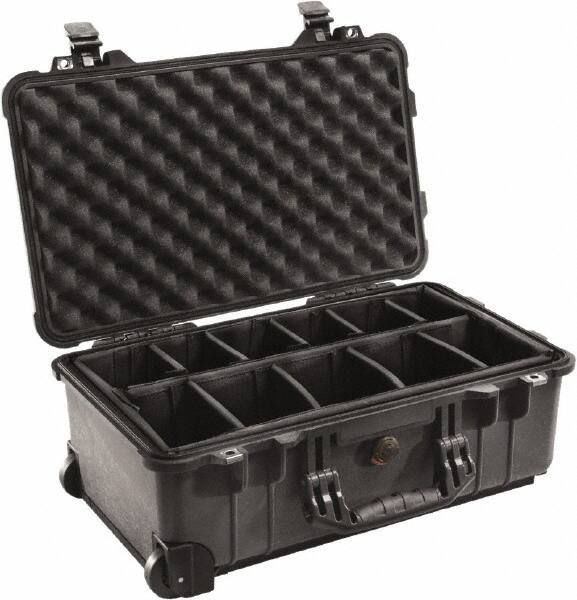 Pelican Products, Inc. - 13-13/16" Wide x 9" High, Clamshell Hard Case - Black, Polyethylene - Industrial Tool & Supply