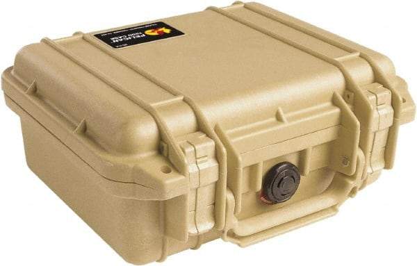 Pelican Products, Inc. - 9-11/16" Wide x 4-7/8" High, Clamshell Hard Case - Tan, Polyethylene - Industrial Tool & Supply
