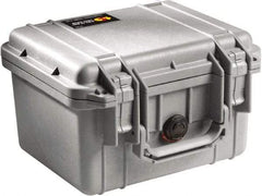 Pelican Products, Inc. - 9-11/16" Wide x 6-7/8" High, Clamshell Hard Case - Silver, Polyethylene - Industrial Tool & Supply