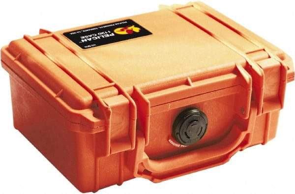 Pelican Products, Inc. - 6-49/64" Wide x 3-7/8" High, Clamshell Hard Case - Orange, Polyethylene - Industrial Tool & Supply