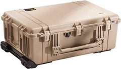 Pelican Products, Inc. - 20-15/32" Wide x 12-29/64" High, Clamshell Hard Case - Tan, Polyethylene - Industrial Tool & Supply