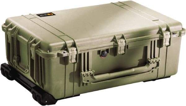 Pelican Products, Inc. - 20-15/32" Wide x 12-29/64" High, Clamshell Hard Case - Olive, Polyethylene - Industrial Tool & Supply