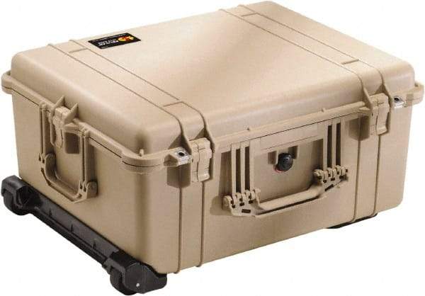 Pelican Products, Inc. - 19-11/16" Wide x 11-7/8" High, Clamshell Hard Case - Tan, Polyethylene - Industrial Tool & Supply