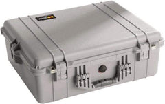 Pelican Products, Inc. - 19-23/64" Wide x 8-51/64" High, Clamshell Hard Case - Silver, Polyethylene - Industrial Tool & Supply