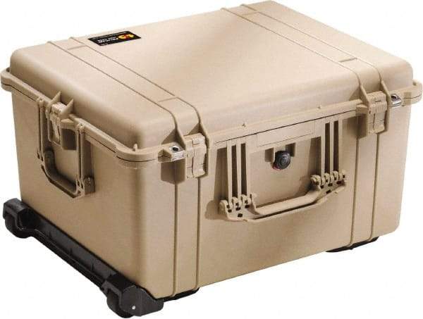 Pelican Products, Inc. - 19-37/64" Wide x 13-29/32" High, Clamshell Hard Case - Tan, Polyethylene - Industrial Tool & Supply