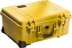 Pelican Products, Inc. - 17-59/64" Wide x 10-27/64" High, Clamshell Hard Case - Yellow, Polyethylene - Industrial Tool & Supply