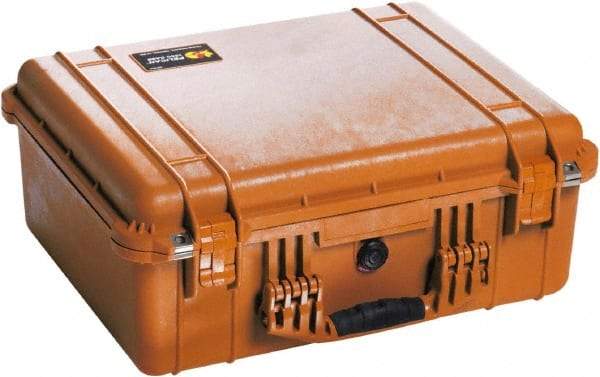 Pelican Products, Inc. - 17-13/64" Wide x 8-13/32" High, Clamshell Hard Case - Orange, Polyethylene - Industrial Tool & Supply