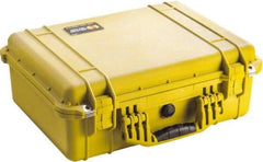 Pelican Products, Inc. - 15-49/64" Wide x 7-13/32" High, Clamshell Hard Case - Yellow, Polyethylene - Industrial Tool & Supply