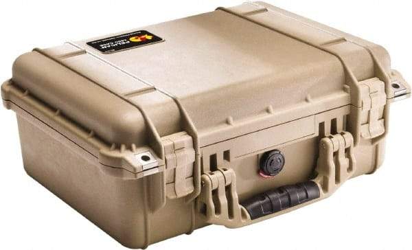 Pelican Products, Inc. - 13" Wide x 6-53/64" High, Clamshell Hard Case - Tan, Polyethylene - Industrial Tool & Supply