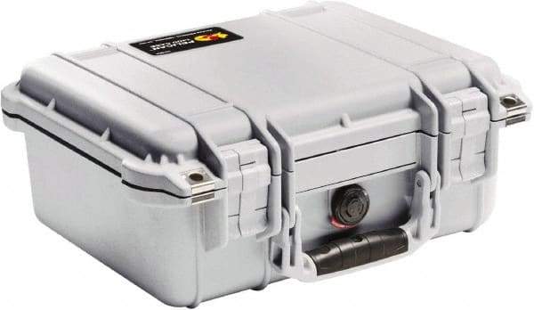 Pelican Products, Inc. - 11-5/8" Wide x 6" High, Clamshell Hard Case - Silver, Polyethylene - Industrial Tool & Supply