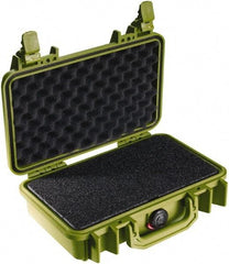 Pelican Products, Inc. - 8-11/32" Wide x 3-25/32" High, Clamshell Hard Case - Olive, Polyethylene - Industrial Tool & Supply