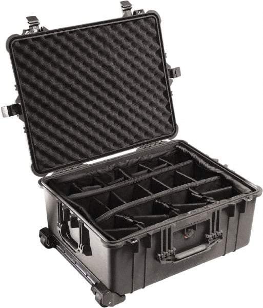 Pelican Products, Inc. - 19-11/16" Wide x 11-7/8" High, Clamshell Hard Case - Black, Polyethylene - Industrial Tool & Supply