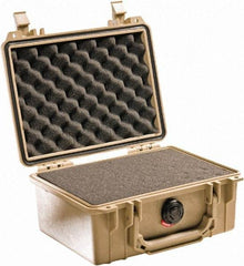 Pelican Products, Inc. - 7-51/64" Wide x 4-19/64" High, Clamshell Hard Case - Tan, Polyethylene - Industrial Tool & Supply