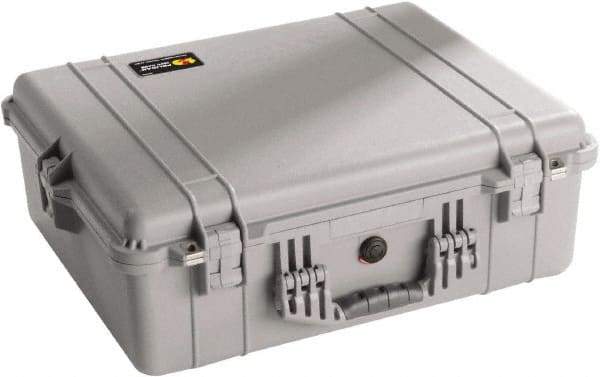 Pelican Products, Inc. - 19-23/64" Wide x 8-51/64" High, Clamshell Hard Case - Silver, Polyethylene - Industrial Tool & Supply