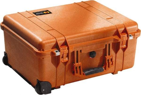 Pelican Products, Inc. - 17-59/64" Wide x 10-27/64" High, Clamshell Hard Case - Orange, Polyethylene - Industrial Tool & Supply