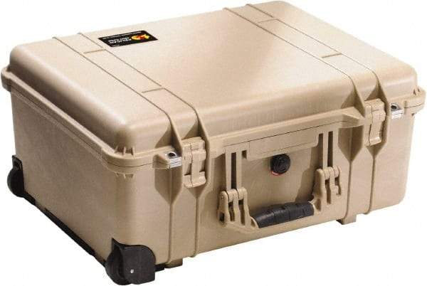 Pelican Products, Inc. - 17-59/64" Wide x 10-27/64" High, Clamshell Hard Case - Tan, Polyethylene - Industrial Tool & Supply