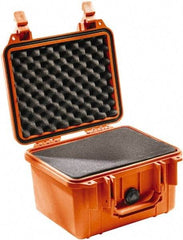 Pelican Products, Inc. - 9-11/16" Wide x 6-7/8" High, Clamshell Hard Case - Orange, Polyethylene - Industrial Tool & Supply