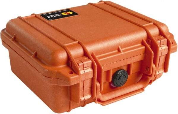 Pelican Products, Inc. - 9-11/16" Wide x 4-7/8" High, Clamshell Hard Case - Orange, Polyethylene - Industrial Tool & Supply