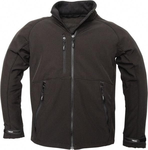 Viking - Size S Cold Weather Jacket - Black, Polyester, Zipper Closure, 37" Chest - Industrial Tool & Supply
