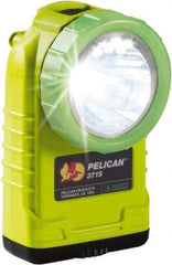 Pelican Products, Inc. - White LED Bulb, 233 Lumens, Right Angle Flashlight - Yellow Plastic Body, 4 AA Alkaline Batteries Not Included - Industrial Tool & Supply