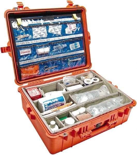 Pelican Products, Inc. - 19-23/64" Wide x 8-51/64" High, Clamshell Hard Case - Orange, Polypropylene - Industrial Tool & Supply