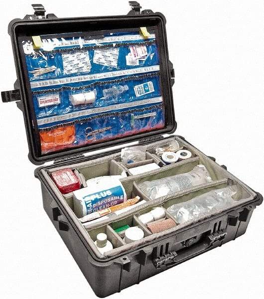 Pelican Products, Inc. - 19-23/64" Wide x 8-51/64" High, Clamshell Hard Case - Black, Polypropylene - Industrial Tool & Supply