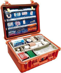 Pelican Products, Inc. - 17-13/64" Wide x 8-13/32" High, Clamshell Hard Case - Orange, Polypropylene - Industrial Tool & Supply