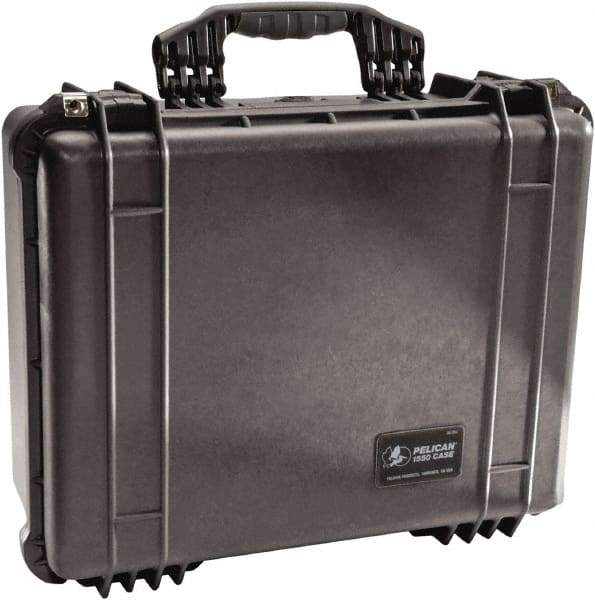 Pelican Products, Inc. - 17-13/64" Wide x 8-13/32" High, Clamshell Hard Case - Black, Polypropylene - Industrial Tool & Supply