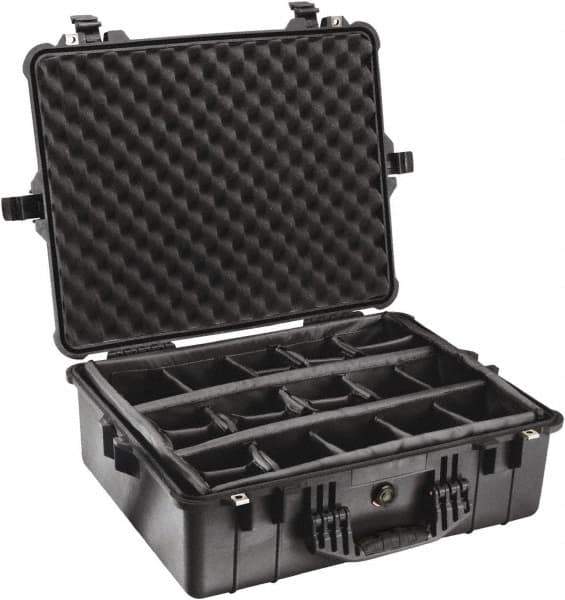 Pelican Products, Inc. - 19-23/64" Wide x 8-51/64" High, Clamshell Hard Case - Black, Polypropylene - Industrial Tool & Supply