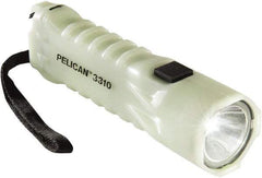 Pelican Products, Inc. - White LED Bulb, 376 Lumens, Industrial/Tactical Flashlight - Yellow Plastic Body, 3 AA Alkaline Batteries Included - Industrial Tool & Supply