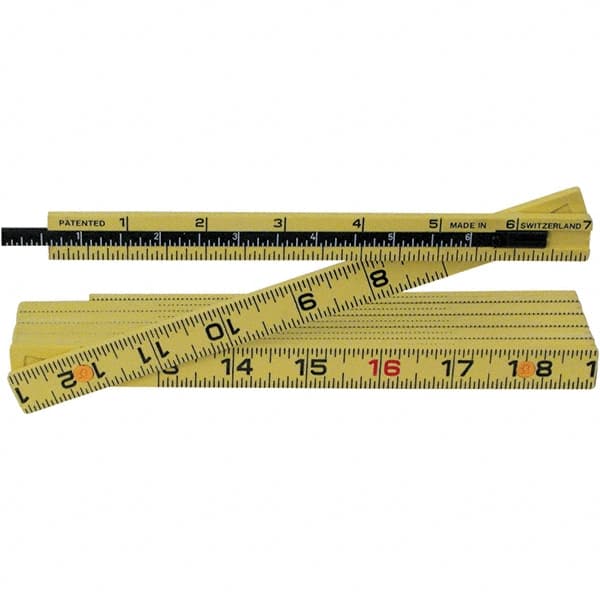 Wiha - Folding Rules Overall Length (Feet): 6.00 Graduation (Inch): 1/16 - Industrial Tool & Supply